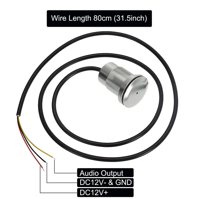 ABVI-Outdoor مقاوم للماء IP67 مراقبة مقاومة للانفجار لاقط الصوت عالي الدقة للحد من الضوضاء ميكروفون خارجي