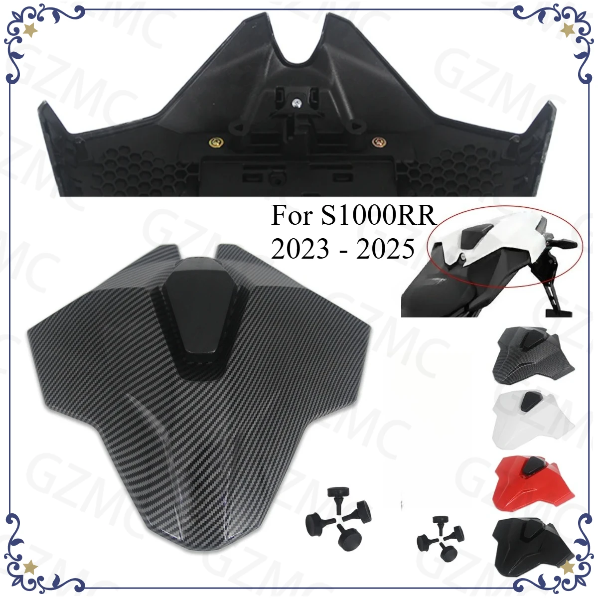 Housse de selle arrière pour moto BMW S1000RR 2024 - Accessoires pour passager arrière S1000RR 2023-2025 - Carénage de selle passager