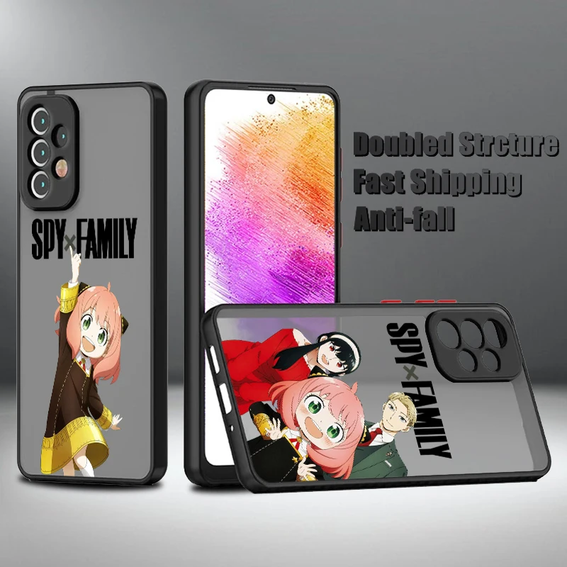 Cool Anime SPY×FAMILY For Samsung A91 A71 A51 A42 A41 A31 A21S A14 A04 A13 A12 A11 Lite Frosted Translucent Phone Case