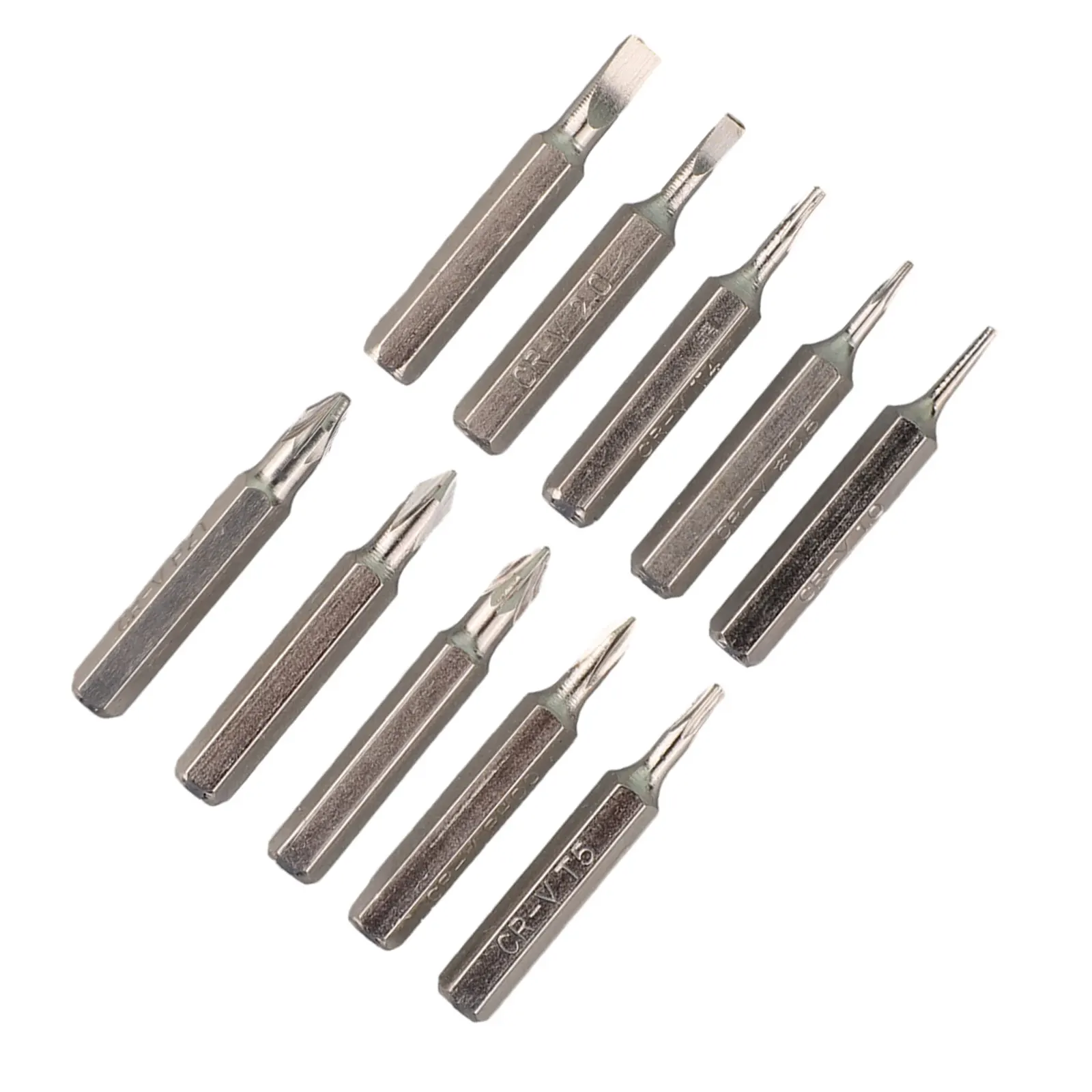 10pcs Screwdriver Bits Kit 4mm Shank 28mm Length Torx Slotted Cross Screwdriver PH PZ SL T Power Tools Accessories