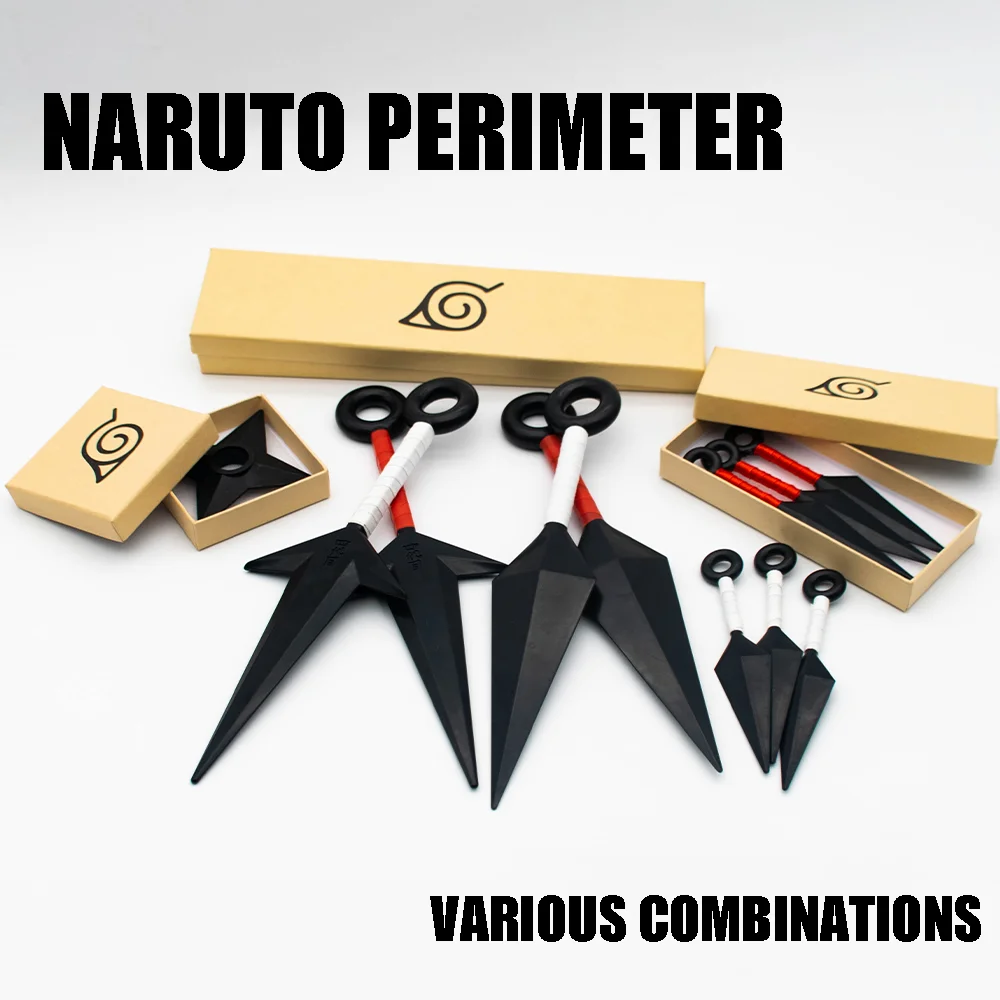 Ninja Weapon Display Stand Anime Cosplay Accessories Hatake Kakashi Uchiha Sasuke Kunai Shuriken Akatsuki Throwing Weapon Props