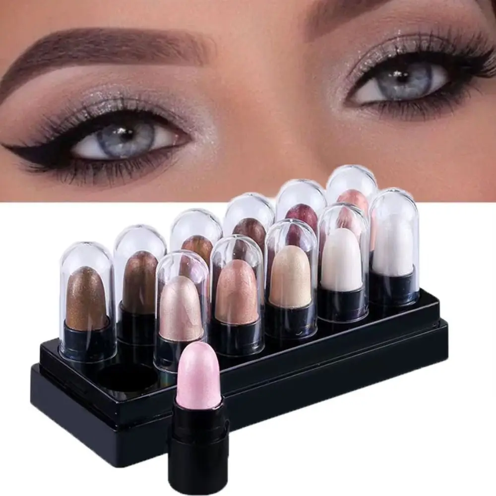 Ogen Make-up Tool Glitter Parelmoer Oogschaduw Stick 24-kleuren Langdurige Markeerstift Waterdichte Oogschimmer Zomer