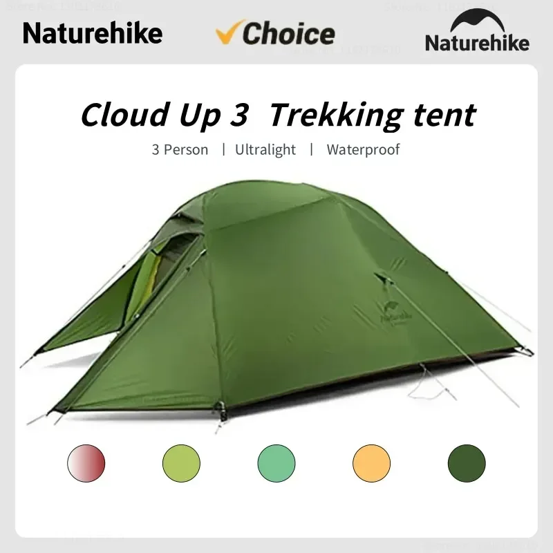 Naturehike Cloud Up  3 Hiking Tent Ultralight Portable Waterproof Tent Professional Backpacking Hiking Tent Outdoor Equipment