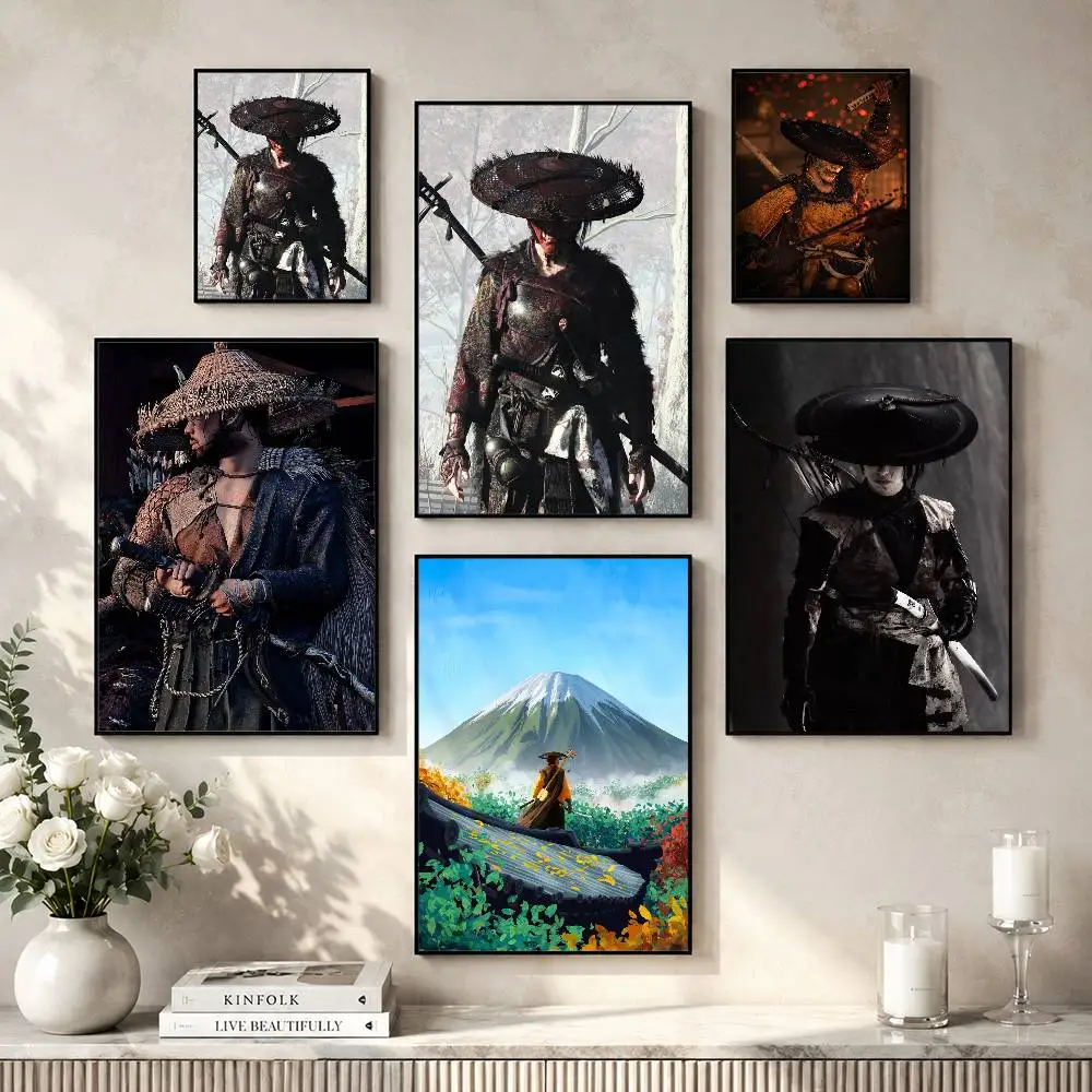 A-Atsu G-Ghost Of Yotei Poster Versatile HD Waterproof Wall Art Self-Adhesive Decor for Any Space Ideal Gift