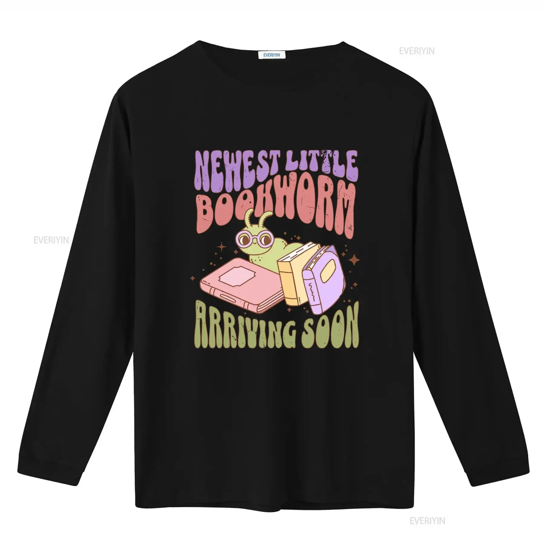Book Lover Pregnancy Announcement T Shirt Readers Baby Newest Little Bookworm Arriving Soon Bookish Maternity vintage Washed