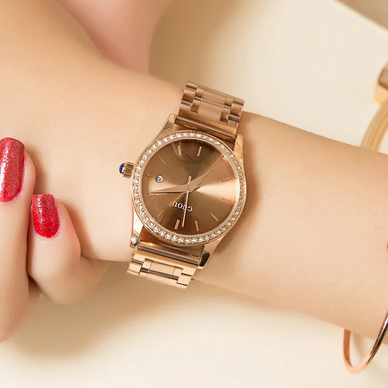 

Women'S Quartz Watch Fashionable And Trendy Ladies' WatchKorean Style Simple And ElegantSteelBand WatchA Perfect Gift For Women