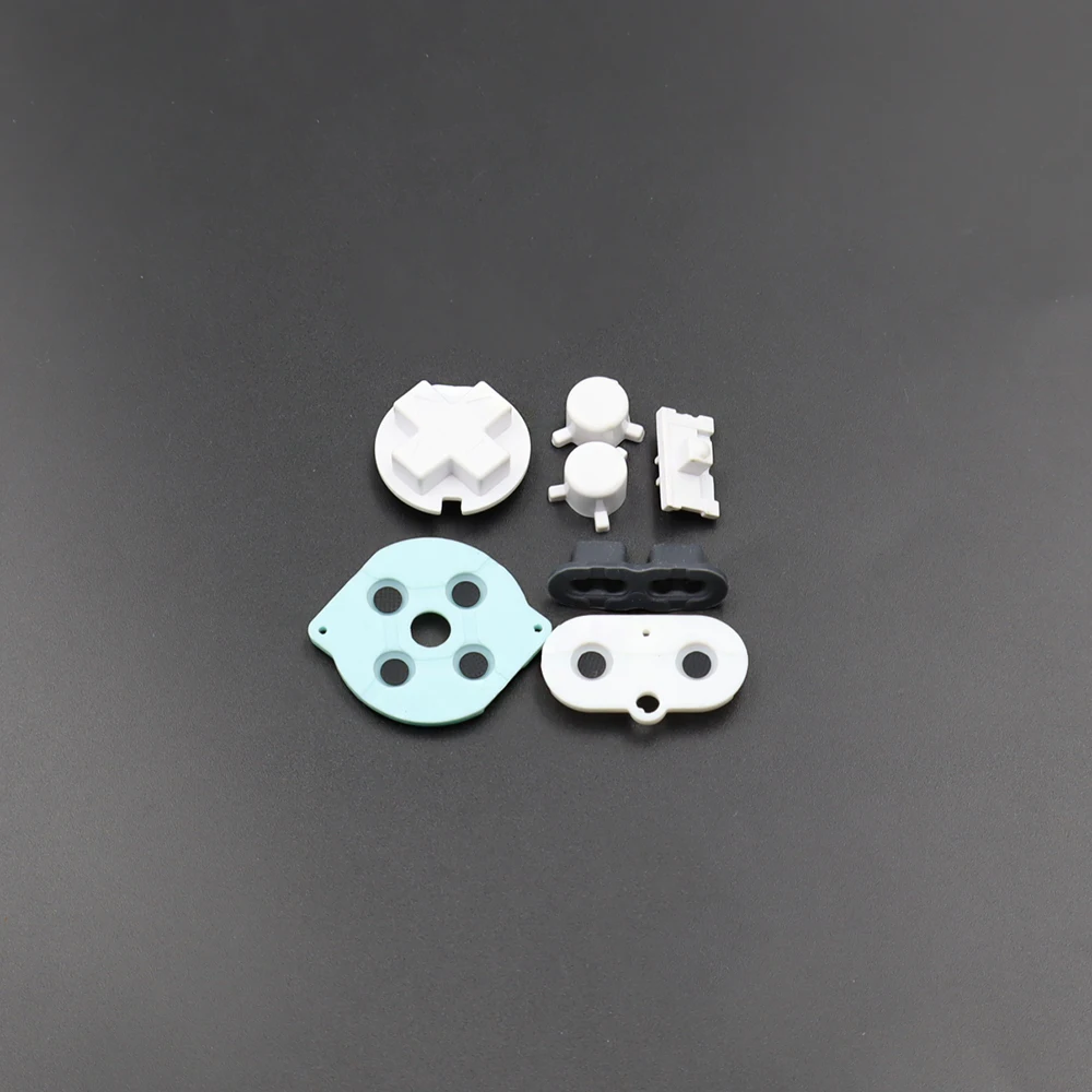 Replacement Rubber Conductive Buttons For GBP, A B D-pad Pads + Power On Off Buttons, Multi-Color Keypad Set