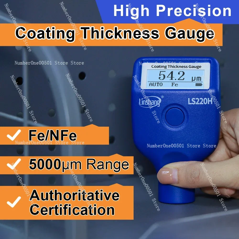 

LS220H цифровой тестер толщины покрытия магнитный черный не черный высокоточный интегрированный толщиномер покрытия