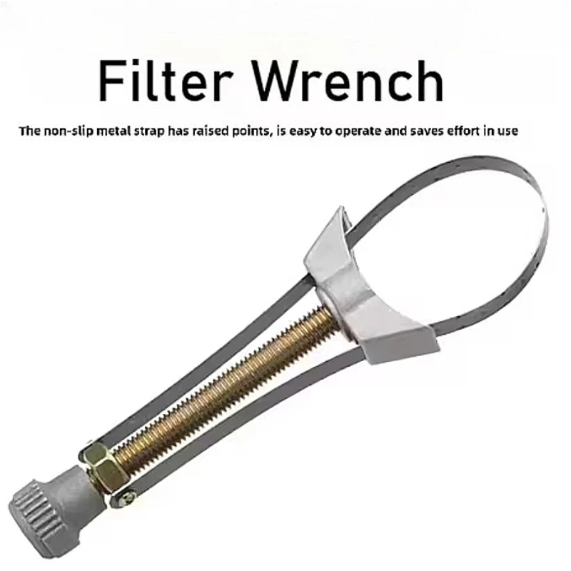 

1pc Car Auto Motorcycle Oil Filter Removal Tool Strap Wrench Diameter Adjustable 60mm To 120mm Top Quality