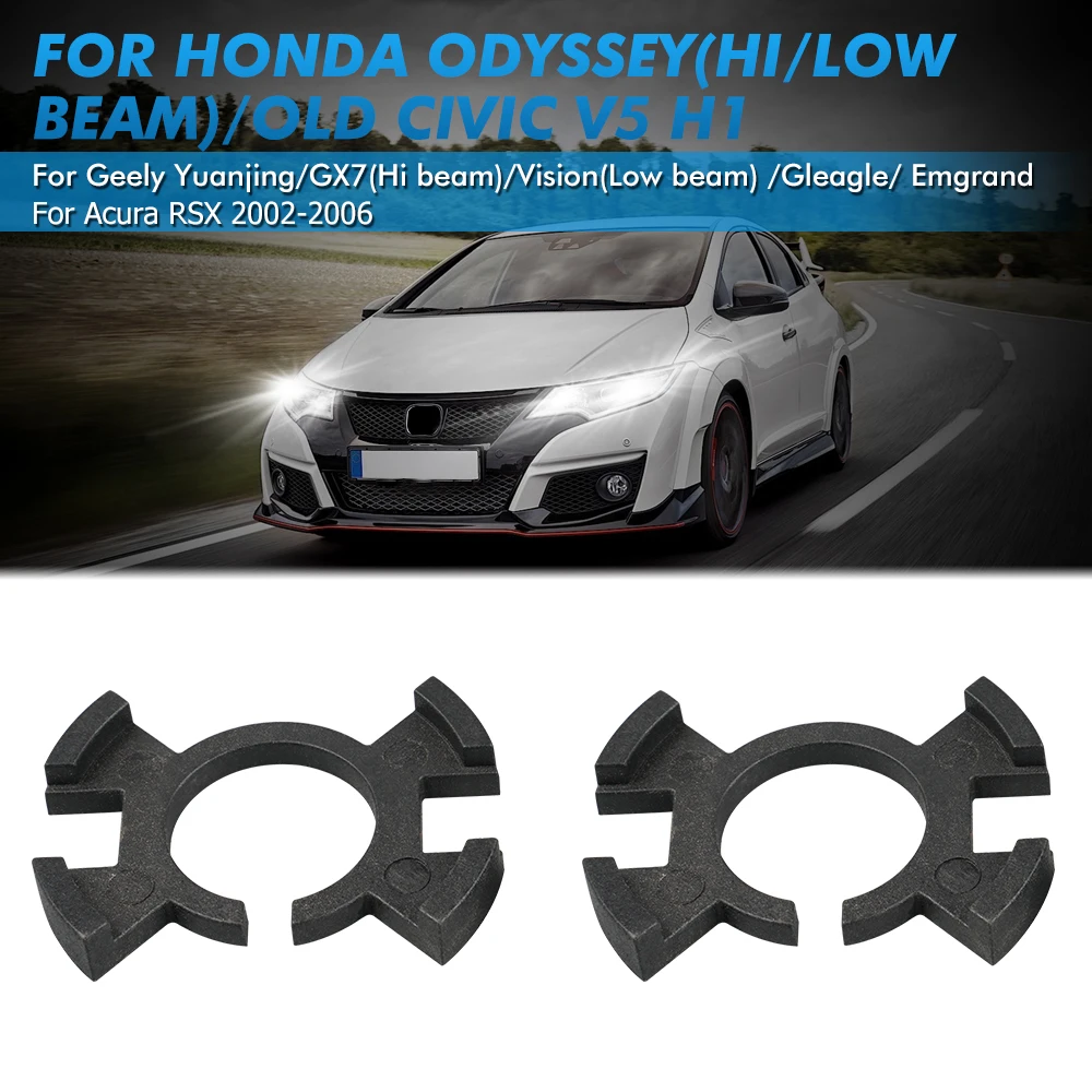 

H1 LED Bulb Holders Adapters Bulb Socket For Honda Civic CR-V Accord Odyssey H1 Headlight LED Adapter Base Clip 2PCS