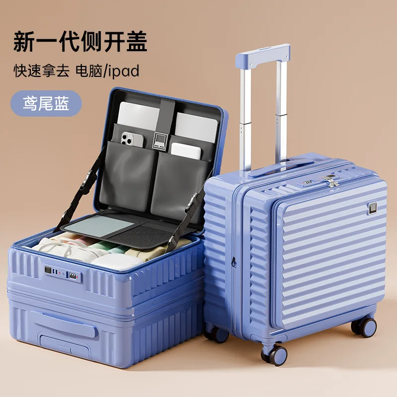 Carry on Luggage 20 Inch Luggage Side Opening Travel Bag 18 Inch Suitcase Super Lightweight Mini 2026 New Lightweight Suitcase