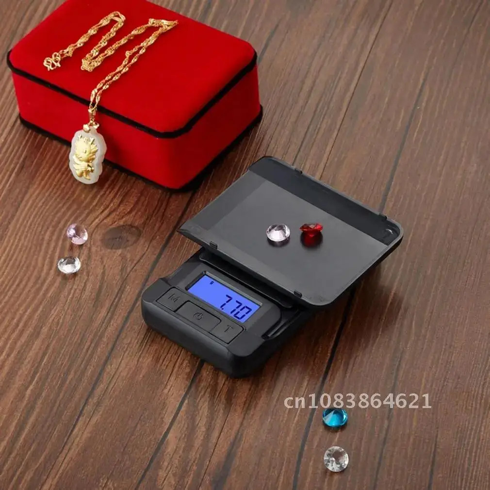 

Mini Digital Pocket Scale Jewelry Weight Accurate Electronic Portable Calibration LCD Display Kitchen Scale 200gx0.01g/500gx0.1g