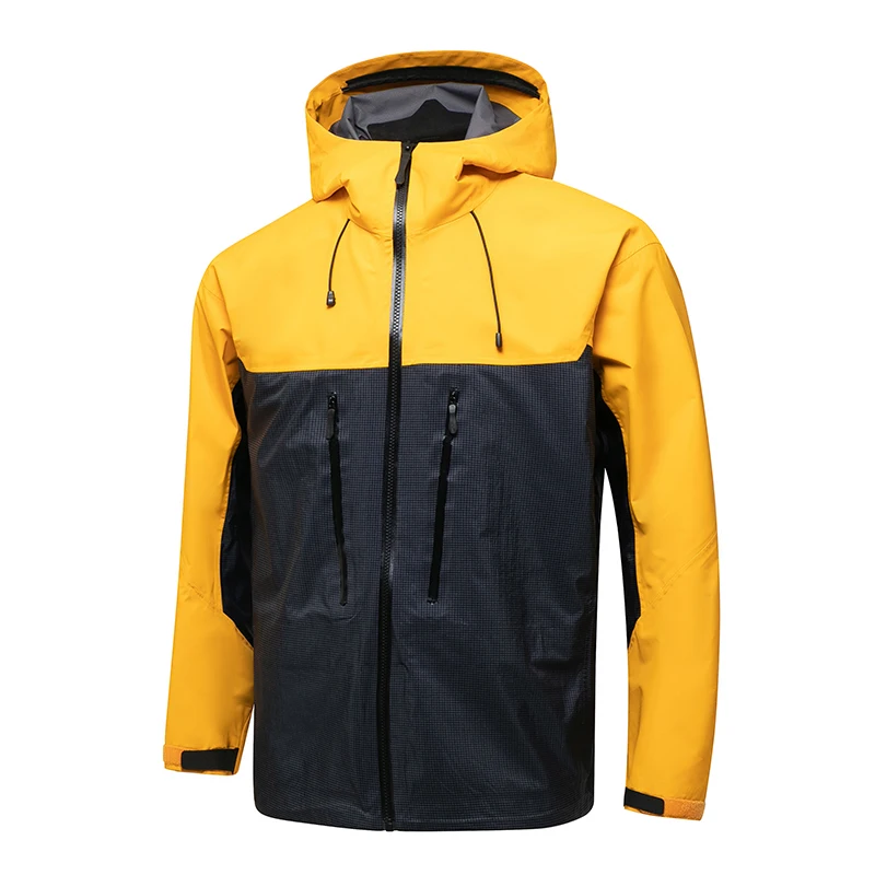 Men's Waterproof Hiking Jacket Autumn Fashion Windbreaker, Outdoor Rain Coat for Camping Trekking Urban Commute Fashion Hooded
