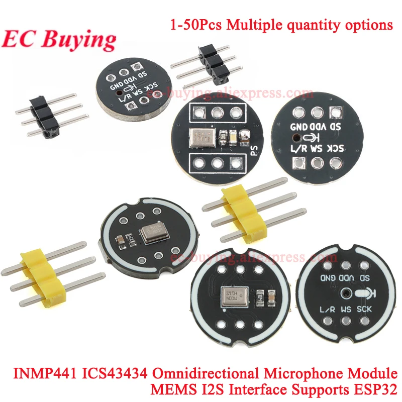

1 шт.-50 шт. INMP441 ICS-43434 всенаправленный микрофонный модуль I2S ISS MEMS для ESP32 высокоточный датчик низкой мощности ультра маленький