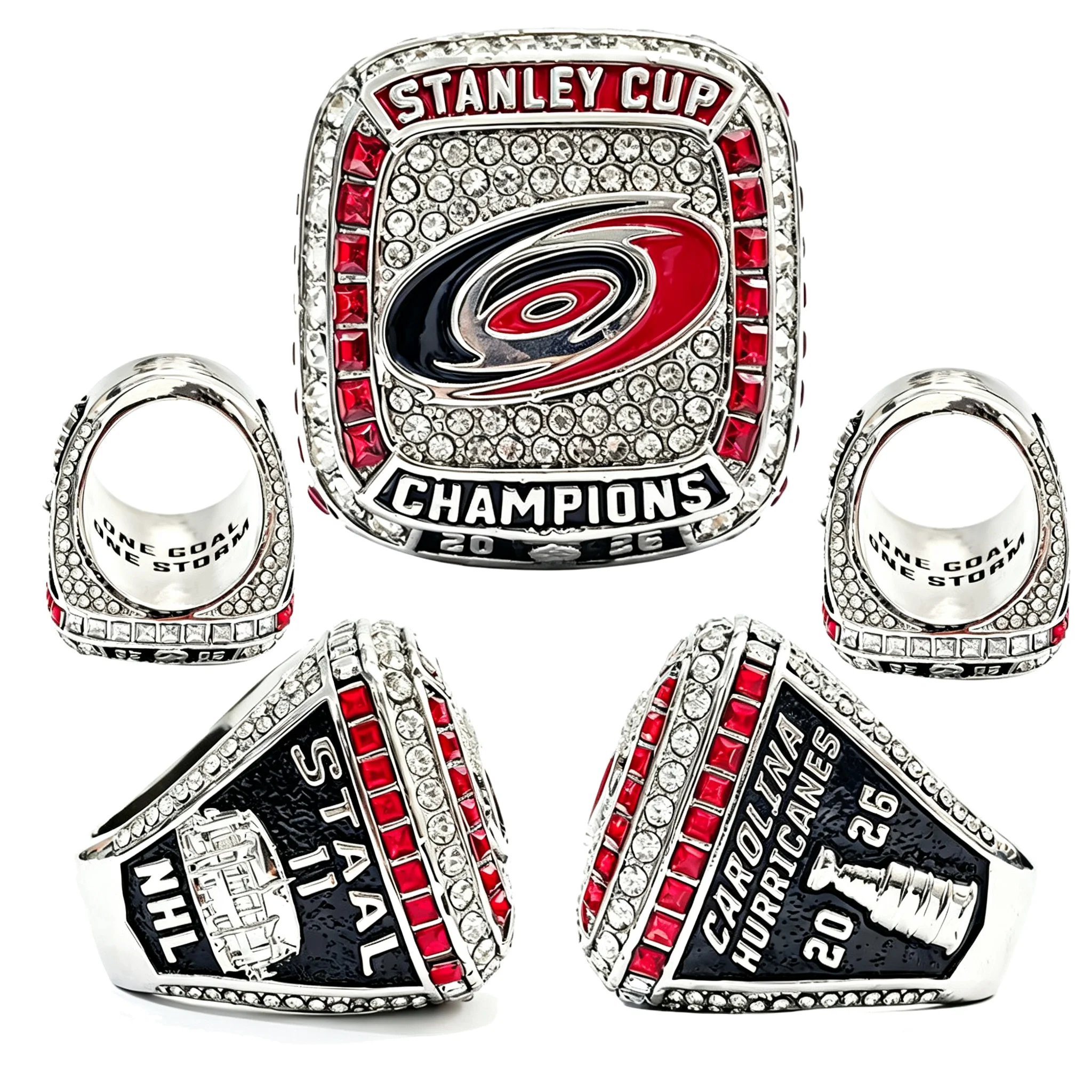 New 2026 Championship Style Ring accessories Stainless Steel Alloy ice hockey Fan Collectible Jewelry fans gift