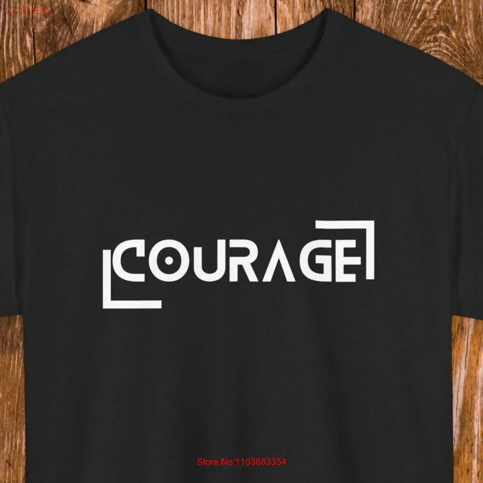 Camiseta Courage Brave Fearless Top Strength Bold Apparel Empowerment inspirador Confianza vintage Gráfico lavado Casual