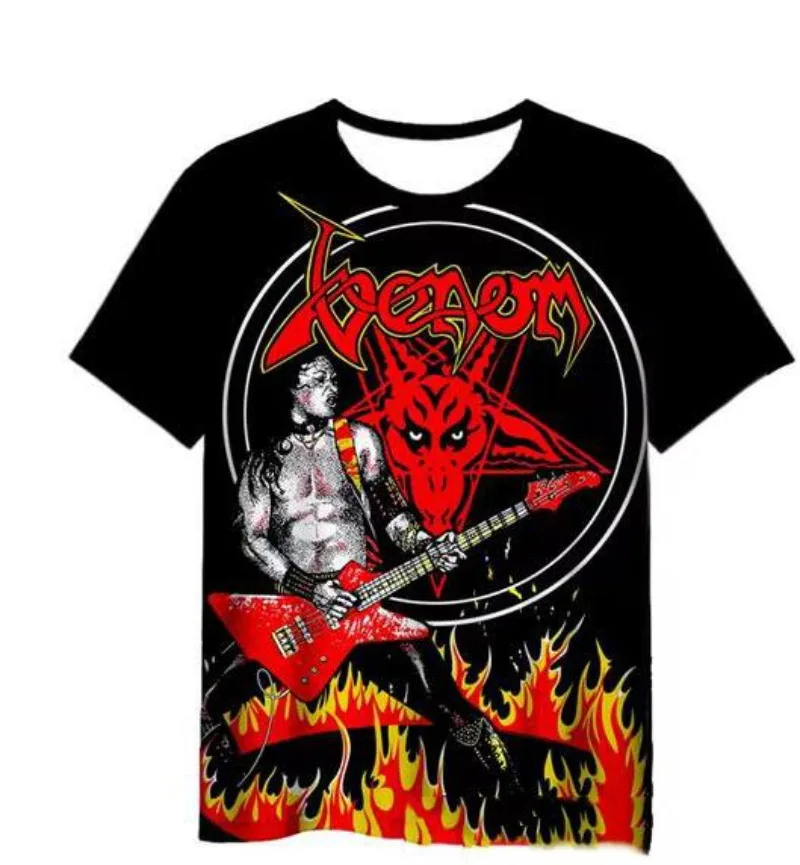 

New Fashion Men/Women Venom Band 3D Print Short Sleeve T-Shirt Fashion T Shirt Sport Hip Hop Summer Tops TX95