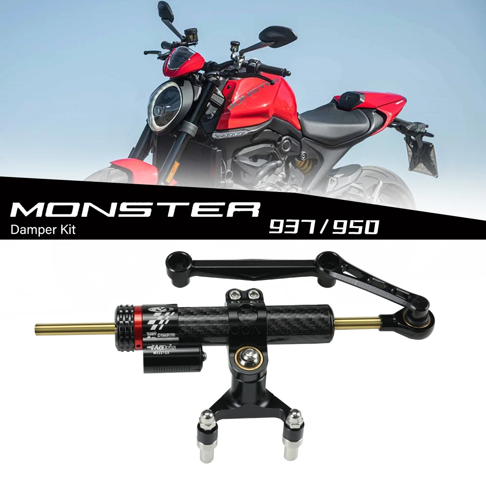 Motorcycle Steering Damper Bracket Stabilizer Support For Ducati Monster 937 Monster 950 202- Speed Wobble Safety Accessories