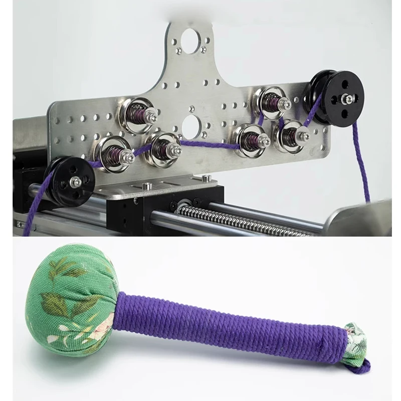 Cotton-Silk Parallel Coil Fully Automatic Stranding Equipment Ball-Round Wire Compact Large Electric Moxa Hammer Winding Machine