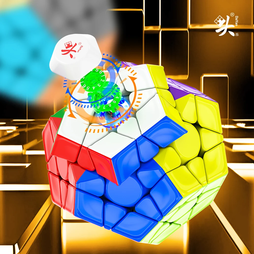 DaYan Megaminx Pro + M 12 lados Cubo magnético rompecabezas Cubo 3x3 Maglev dodecaedro Cubo mágico juguetes educativos para niños