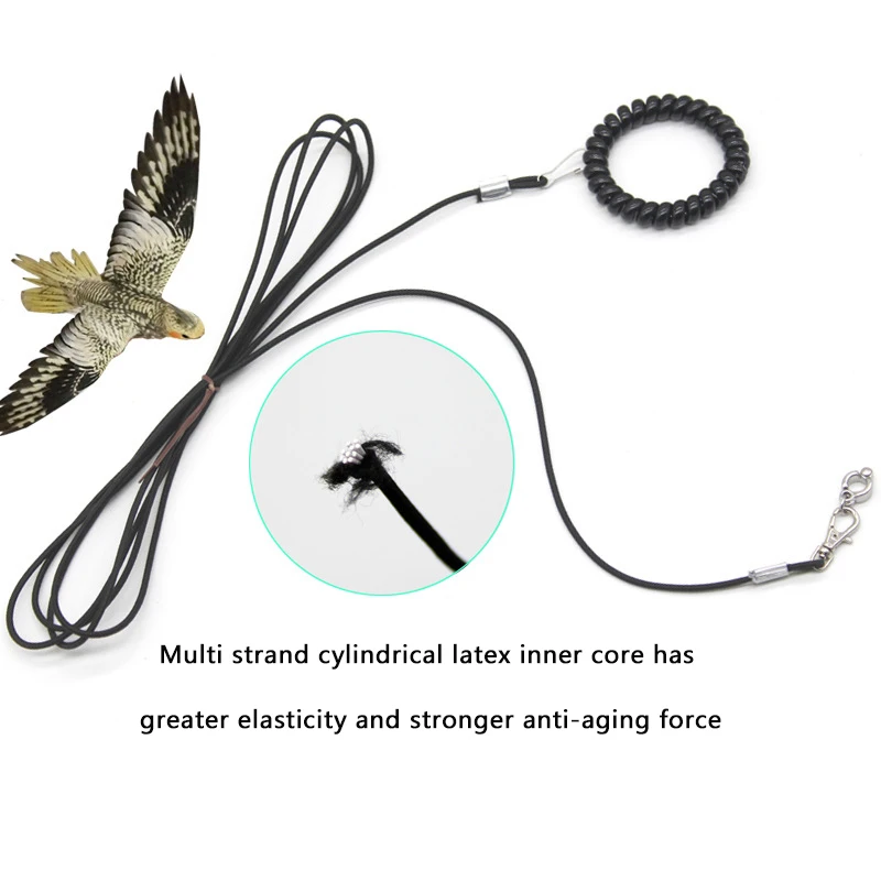 1 PC Multiple Length Options Parrot Release Rope Bird Foot Chain Portable Not Hurt Feet Bird Training Rope Bird Outdoor Rope