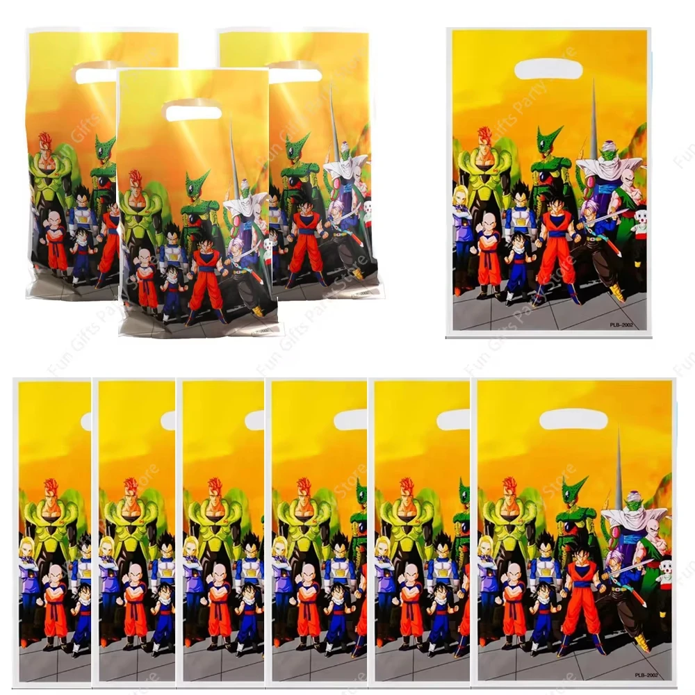 10/20/30pcs Dragoned Ball Birthday theme Gift Bag  Figures Dragon Candy Bag Packaging Giveaway Party Favors Children Gifts Suppl