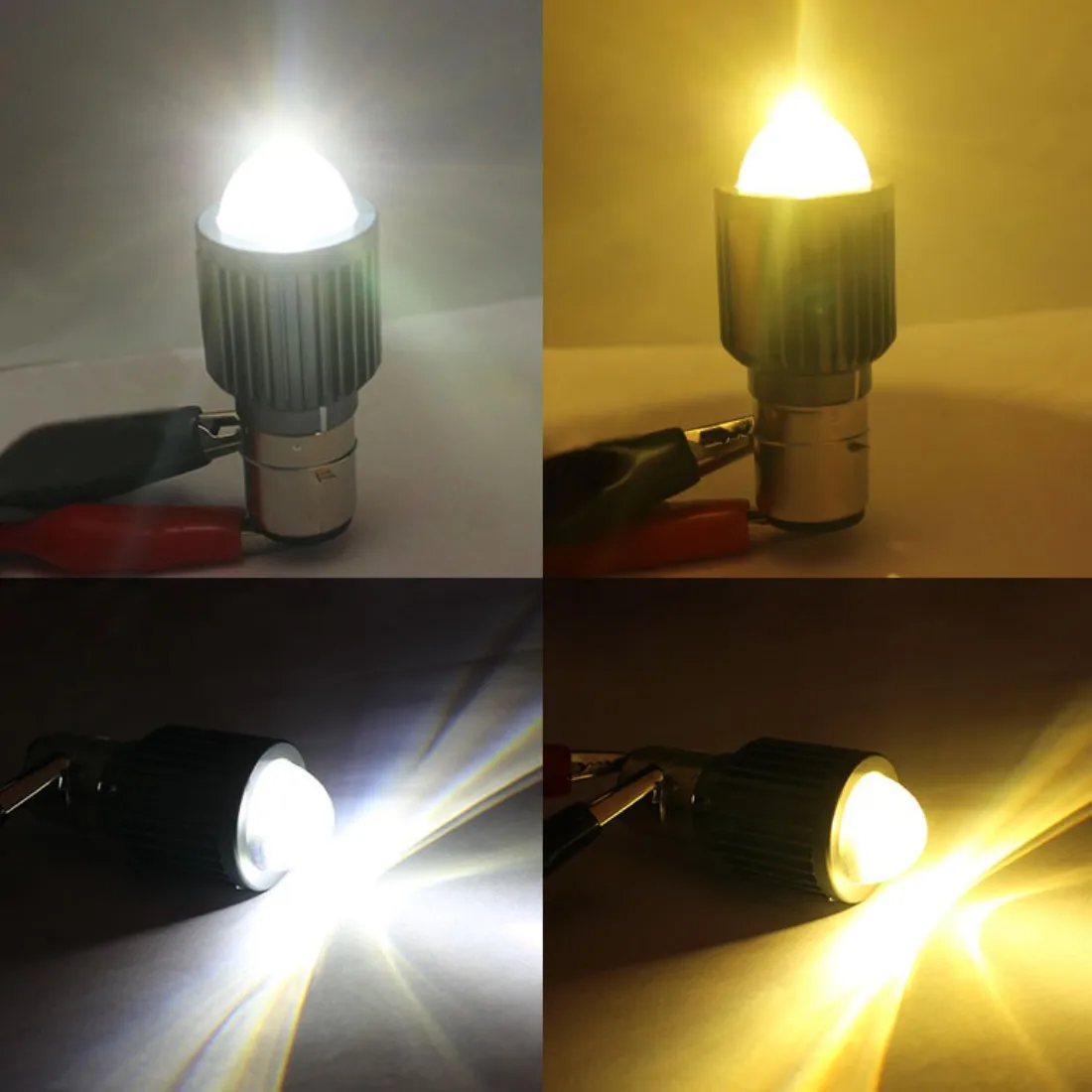 1pcs H4 BA20D Motorcycle Headlight Moto Led Bulbs CSP Chip Hi Lo Lens H4 Lamp Fog Lights Scooter Moto Accessories Headlamp 12V image 3