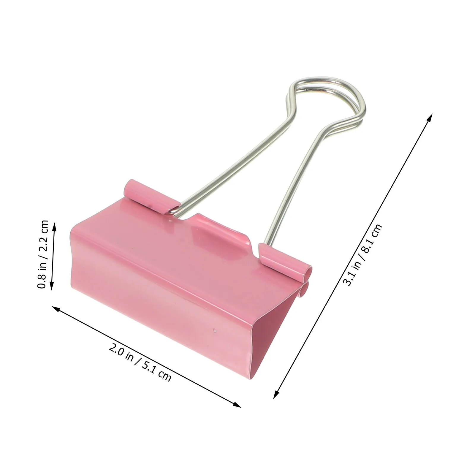 24Pcs Creative Stainless Steel Binder Clips Multi-Function File Clips Office Supplies Practical Stationery Binder Clip Holder