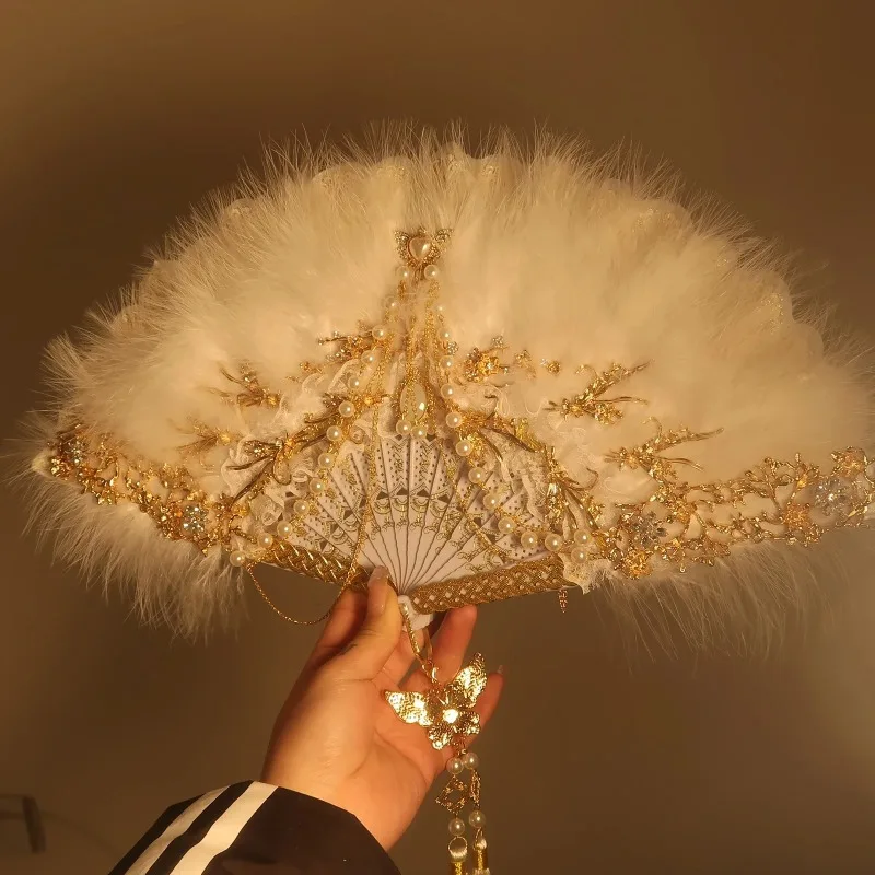Feather fan folding fan retro nostalgic photography
