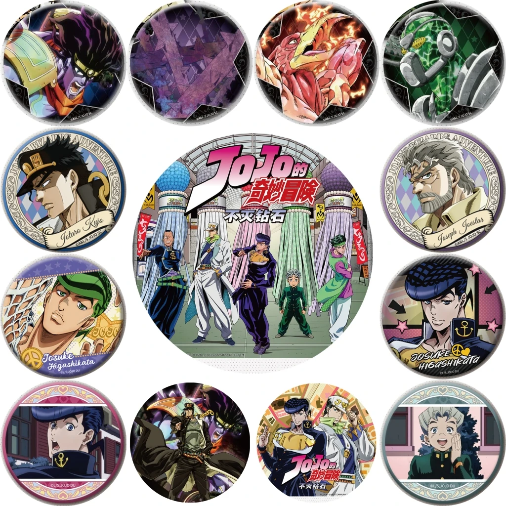 58 мм аниме JoJo's Bizarre Adventure Stardust Crusaders Pustelnik Фиолетовый Косплей Костюм Значок Булавка SPTE Жесть Брошь ﻿   Опора Gilf
