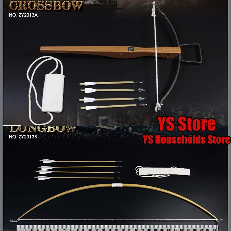 ZYTOYS ZY2013 1/6 Soldier Medieval Rome Long Bow&Crossbow Simulation Static Model Toys 12