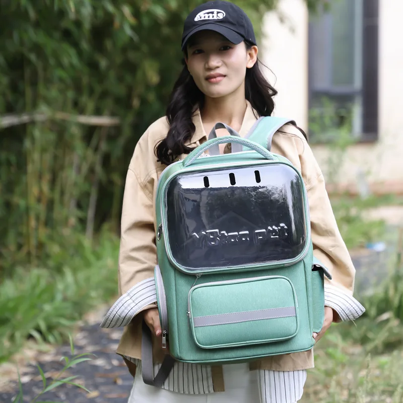 

Летняя винтажная портативная уличная большая прозрачная сумка для домашних животных Capaci для котят и маленьких собак, дорожное снаряжение