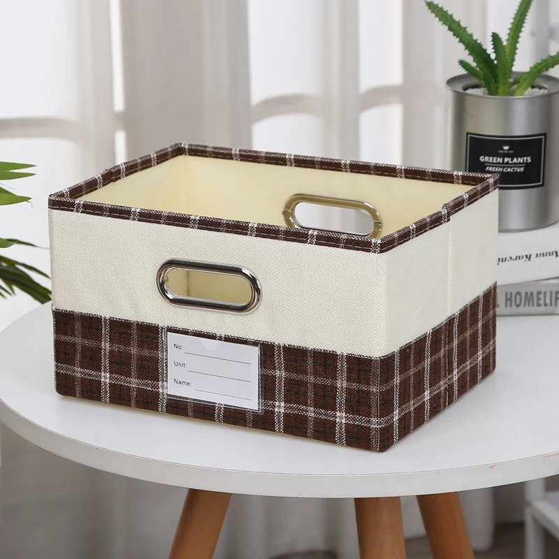Verstärkte Aufbewahrungsbox aus Baumwolle und Leinen im Schubladenstil, faltbare Aufbewahrungsbox für verschiedene Zwecke, Organizer für Zuhause, Aufbewahrungskorb