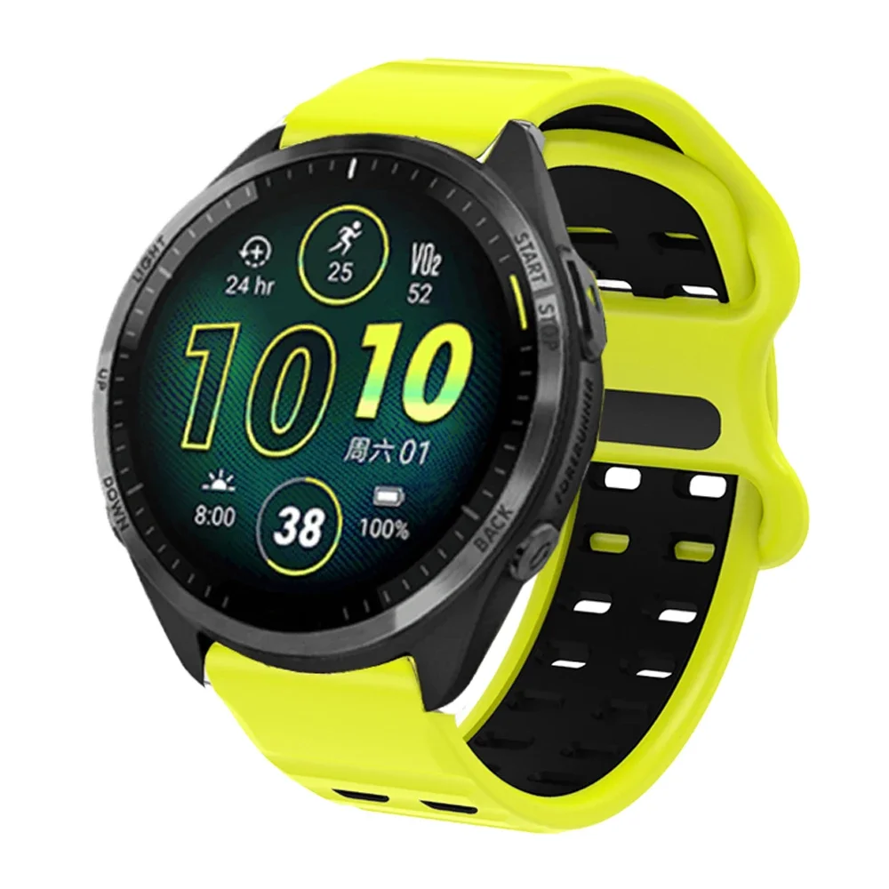 Cinturino sportivo morbido da 22 mm per Garmin Forerunner 265 255 cinturino in silicone traspirante per cintura Garmin Vivoactive 4 / Venu 2 Venu 3