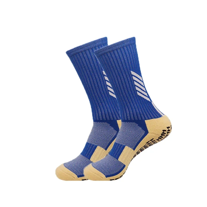 6Pairs/Lot ANTI SLIP Fashion Football Socks Mid Calf Non-Slip Soccer Sport Cycling Sports Mens Sock EU38-44