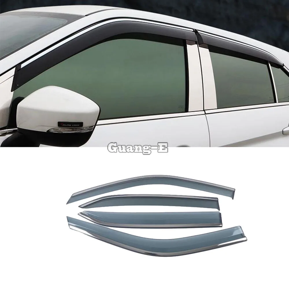 

For Mitsubishi Eclipse Cross 2017 2018 2019 2020 2021 Car Decoration Cover Stick Window Glass Wind Visor Rain/Sun Guard 4PCS