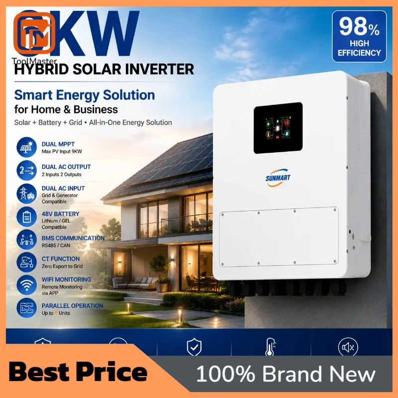 [Best Selling]Single Phase IP65 Hybrid Solar Inverter 6KW 240VAC MPPT WiFi 96V Lithium-Compatible Parallel 98% Efficiency For Ho