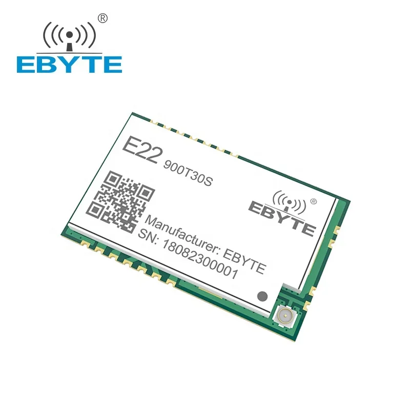 LoRa 868MHz 915MHz 1W Wireless Transmitter and Receiver RF Module UART 30dBm 10km Long Range SMD EBYTE E22-900T30S