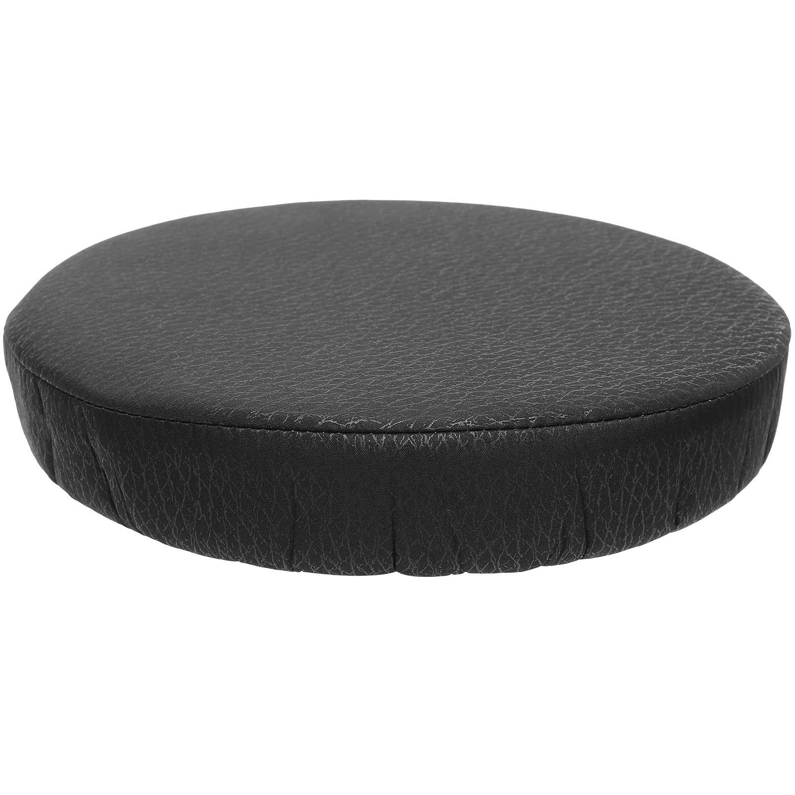 Thick Elastic Barstool Seat Cushion Cover Practical Stool Cover Round Chair Protector for Home Shop - Black (Diameter 30cm )