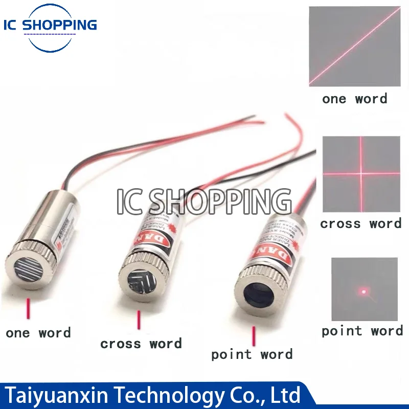 5PCS 12mm Laser Head Laser Tube Laser Module 5mW Red Monogram Cross. Point Laser Head