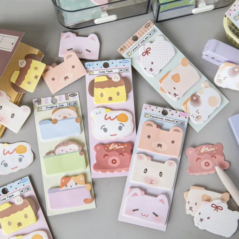 24pcs/lot Kawaii Rabbit Dog Cat Animal Memo Pad Cute N Times Stationery Label Notepad Bookmark Post School Supplies