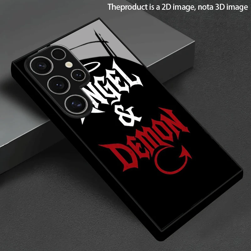 2D Pattern Phone Case for Samsung S26 S25 S24 S23 S22 S21 S20 A56 A36 A16 Tempered Glass Protective Cover