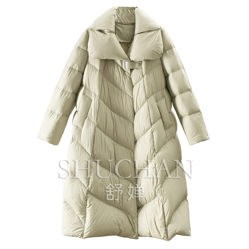 

Design Light and Fashionable, Stand-up Collar Medium Puffer Jacket Women Casaco Feminino De Inverno Super Quente 90 Goose Down