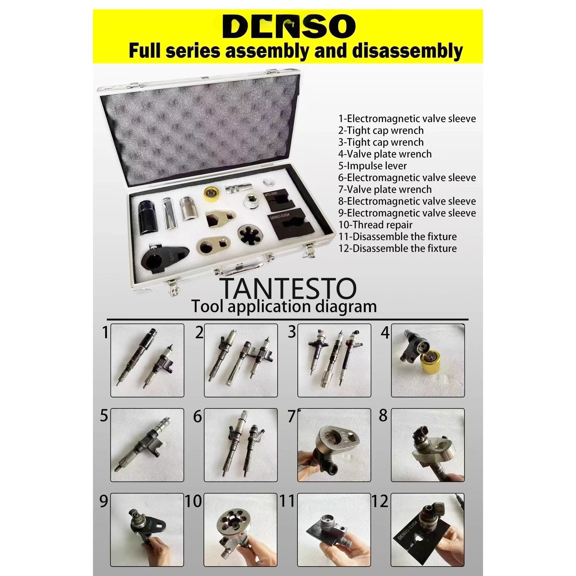 

Для всех DENSO Ctor, сопло электромагнитного клапана, отверстие, пластина для удаления приспособления, зажим, наборы инструментов для ремонта