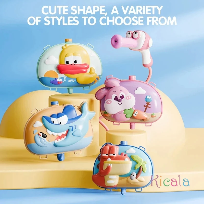 حقيبة ظهر ذات سعة كبيرة ألعاب مائية مسدس مياه كرتوني في الهواء الطلق لعبة حمام السباحة على الشاطئ هدايا عيد ميلاد للأطفال ألعاب صيفية للأطفال #3