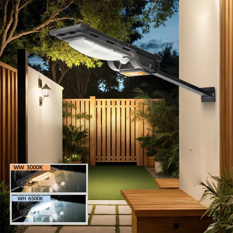 

MODI Solar Street Light IP65 Waterproof - 3000K/6500K Dual Mode, 12H Runtime, Easy Install for Yard/Street/Garden