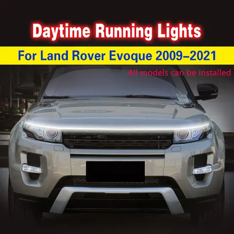 랜드 로버 레인지 로버 Evoque 2009-2021 용 LED DRL 안개등 1PCS LED 주간 러닝 라이트 방수 안개등 헤드 라이트 12V