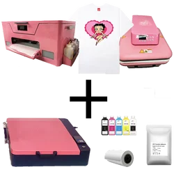 Pink kit XP600  DTF Printer Heat Transfer Pet Film A3 With Oven Ink Powder Roll Film A Set Of Combinations 13Inch