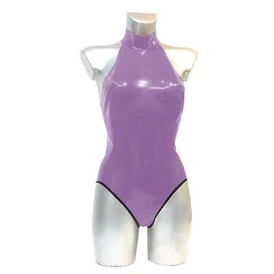 

Latex Rubber Gummi Ganzanzug Purple Fitness clothing Catsuit Suit Size XS~XXL