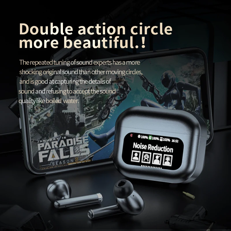 

2025 New earphone bluetooth anc Working time 5 hours Plastic YW06 LZ-39 For Sooyn Portable Audio gaming headset bluetooth pc